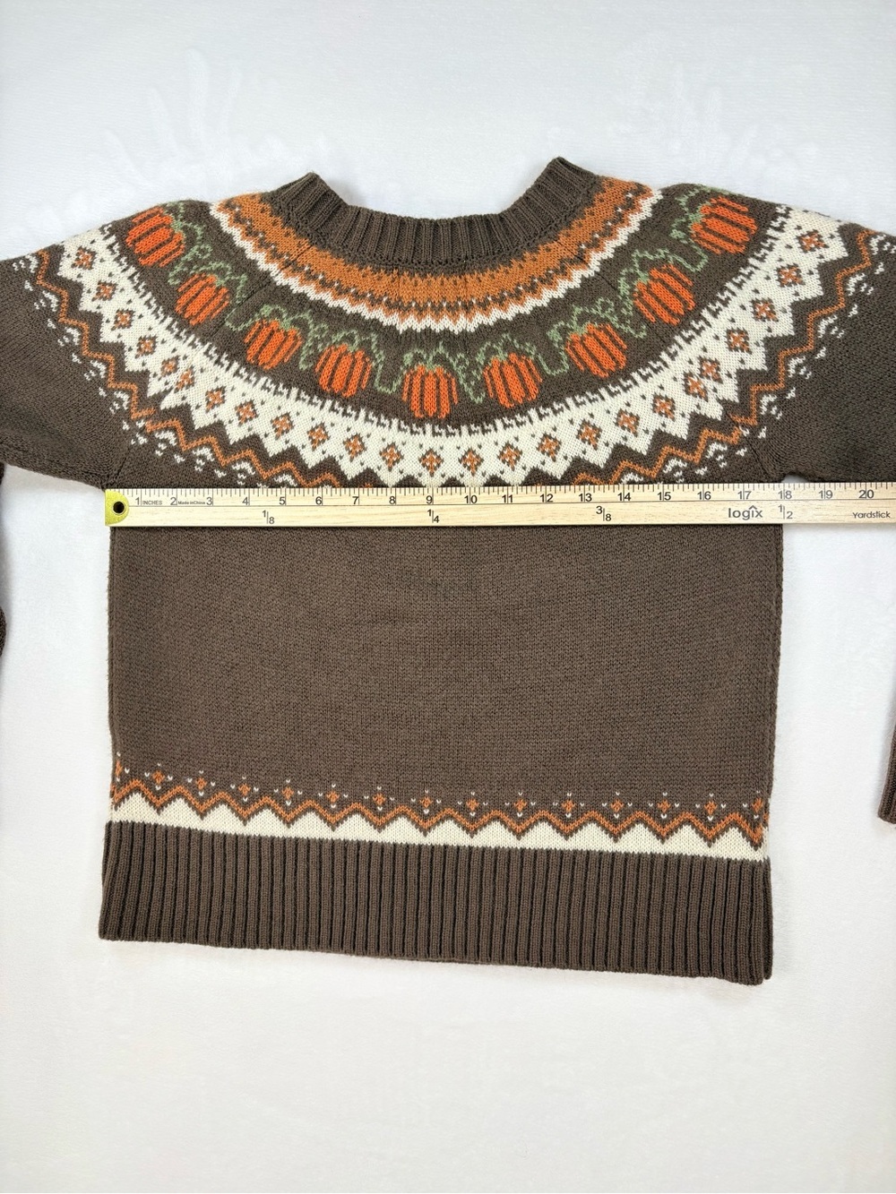 Kiel James Patrick Cozy Cabin Sweaters Pumpkin Fair Isle Wool Blend XS Brown - Picture 8 of 9